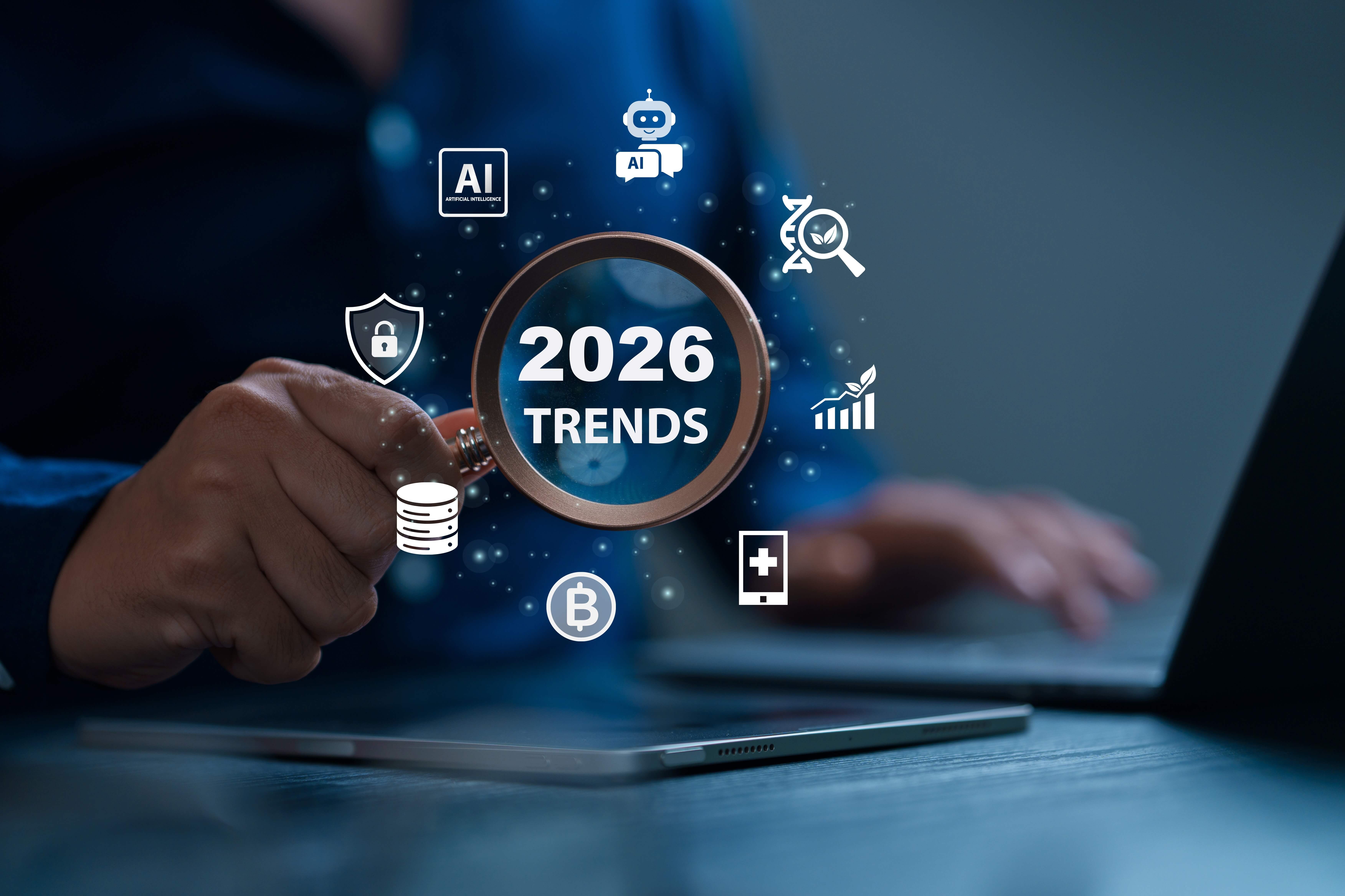 2026,Trends,Concept.,Businessman,With,2026,Trends,And,Icons,Representing