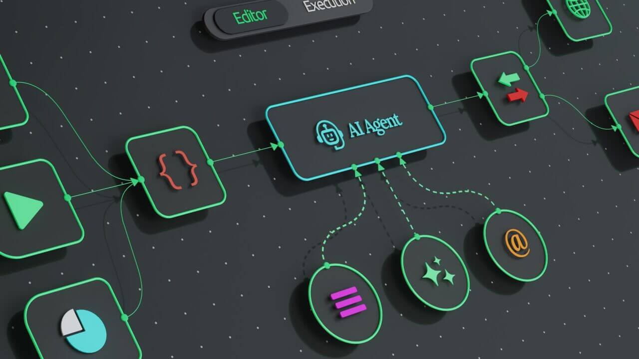 Ai,Automation,Workflow,,Artificial,Intelligence,,Clean,Ui,Interface,With,Node