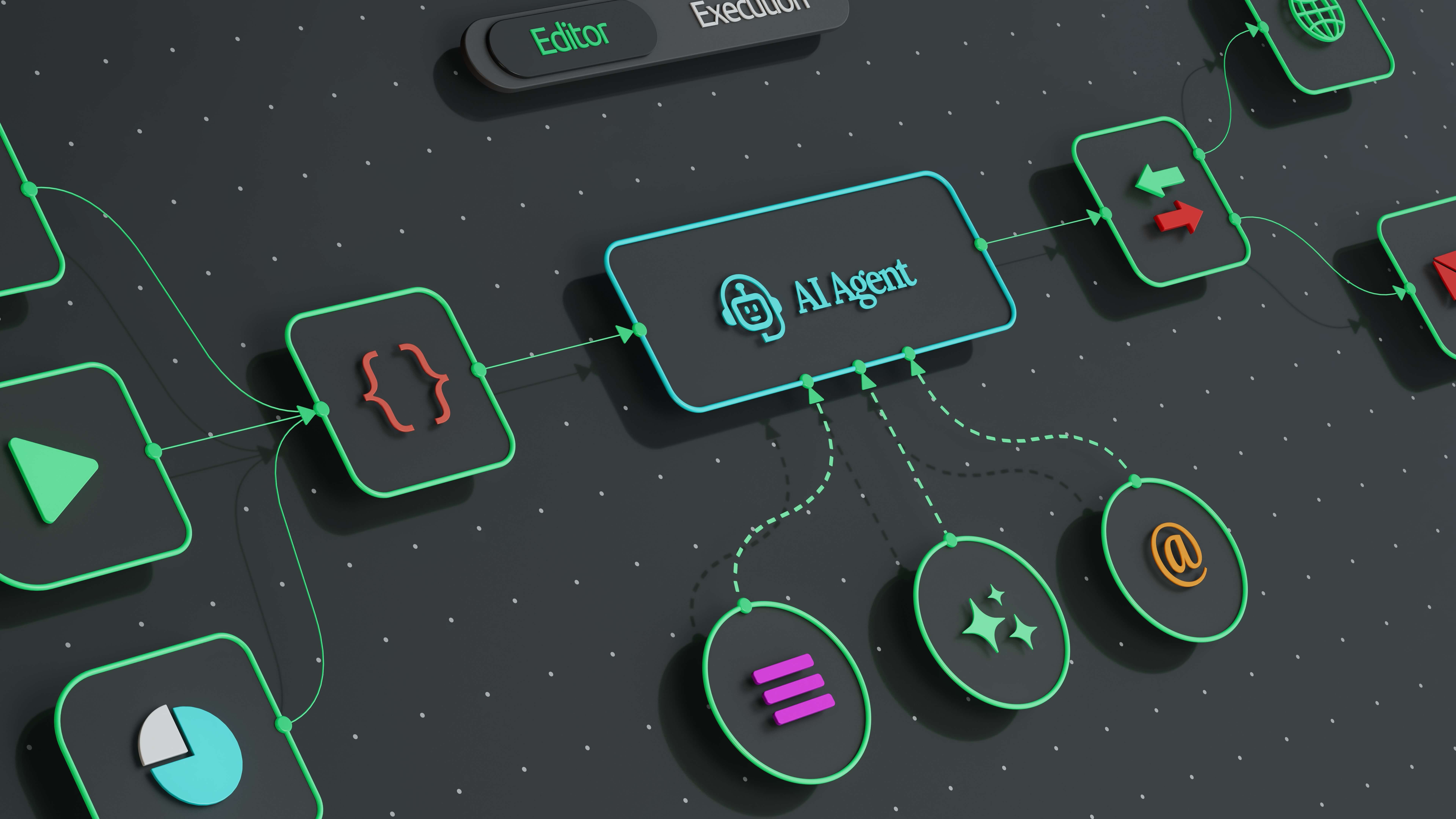 Ai,Automation,Workflow,,Artificial,Intelligence,,Clean,Ui,Interface,With,Node
