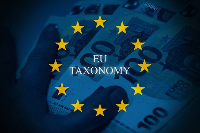 Euro,Bills,With,Eu,Flag,Overlay,And,eu,Taxonomy,Lettering.