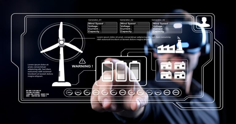 A,Person,Interacts,With,A,Futuristic,Energy,Management,System,Using