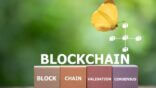 Blockchain,Technology,Text,On,Wooden,And,Icon,On,Natural,Background.the